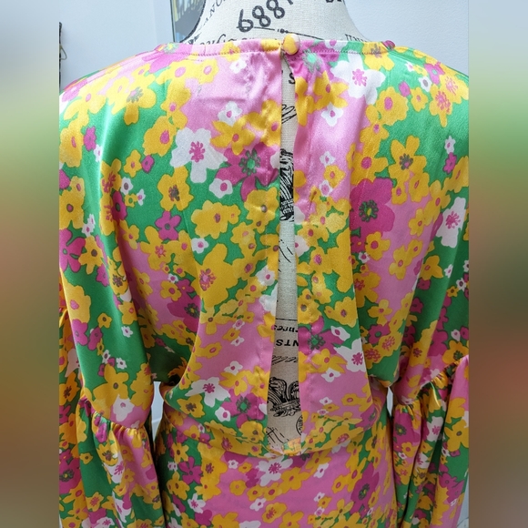 Asos floral long sleeves a-line dress - Picture 4 of 13